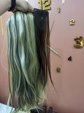 extention chatain avec meche platine