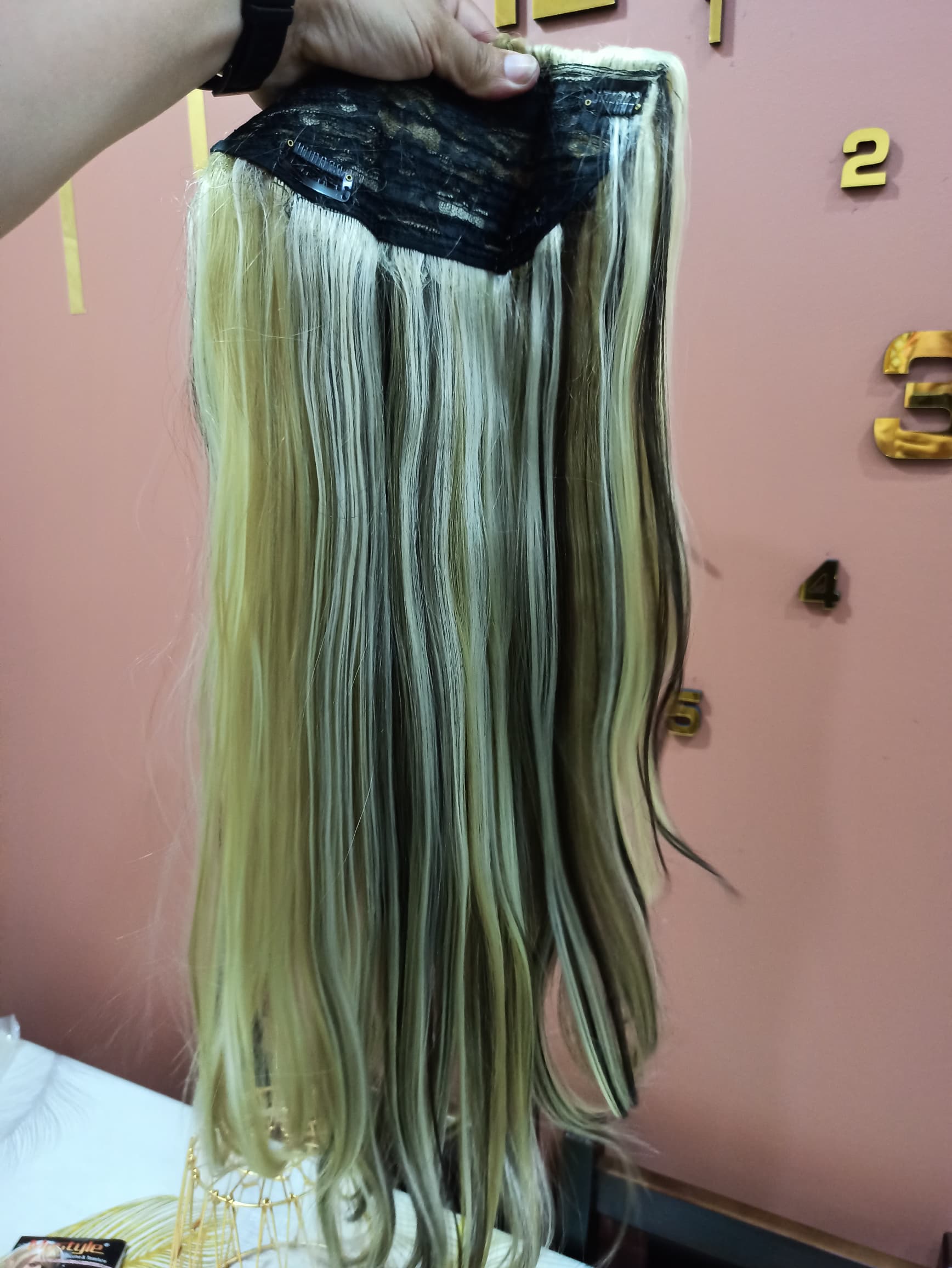 extention chatain avec meche platine