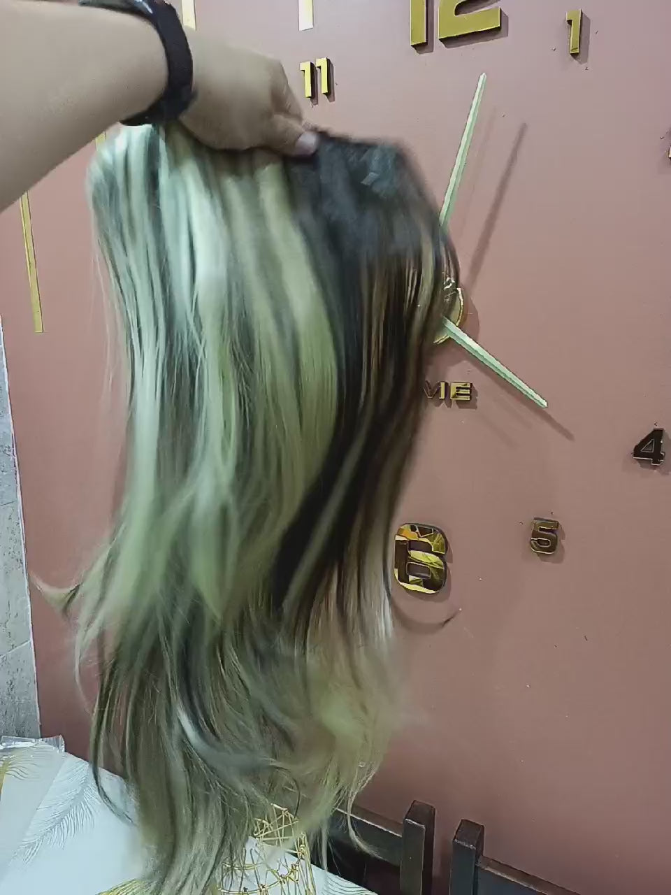 extention chatain avec meche platine